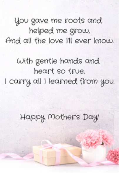 Mother's Day Poem Greeting Card