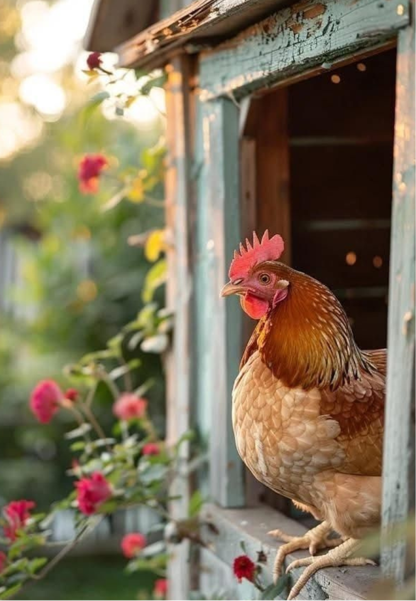 Morning at the Coop Greeting Card