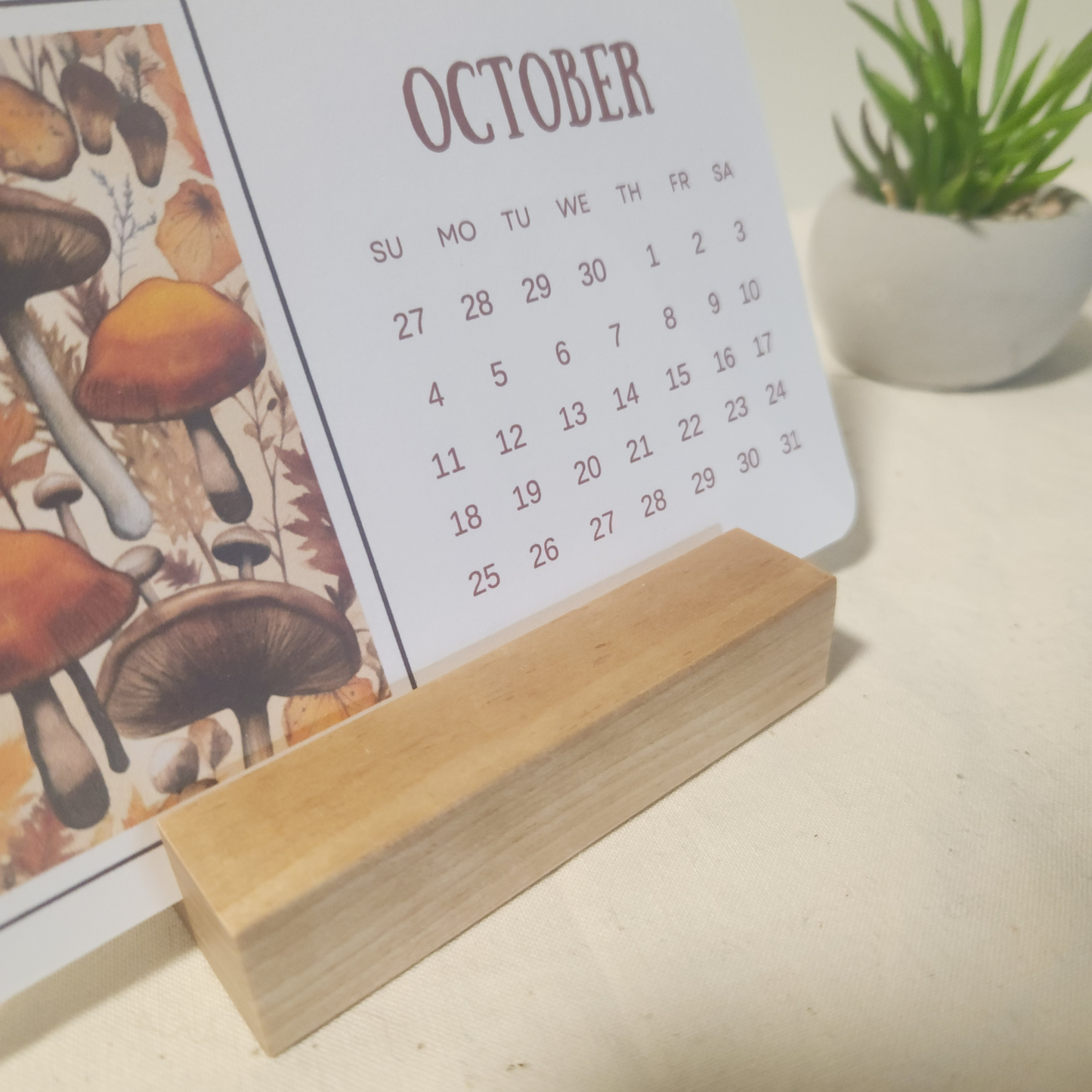 2026 Desk Calendar - Birch - Whimsical Woodlands