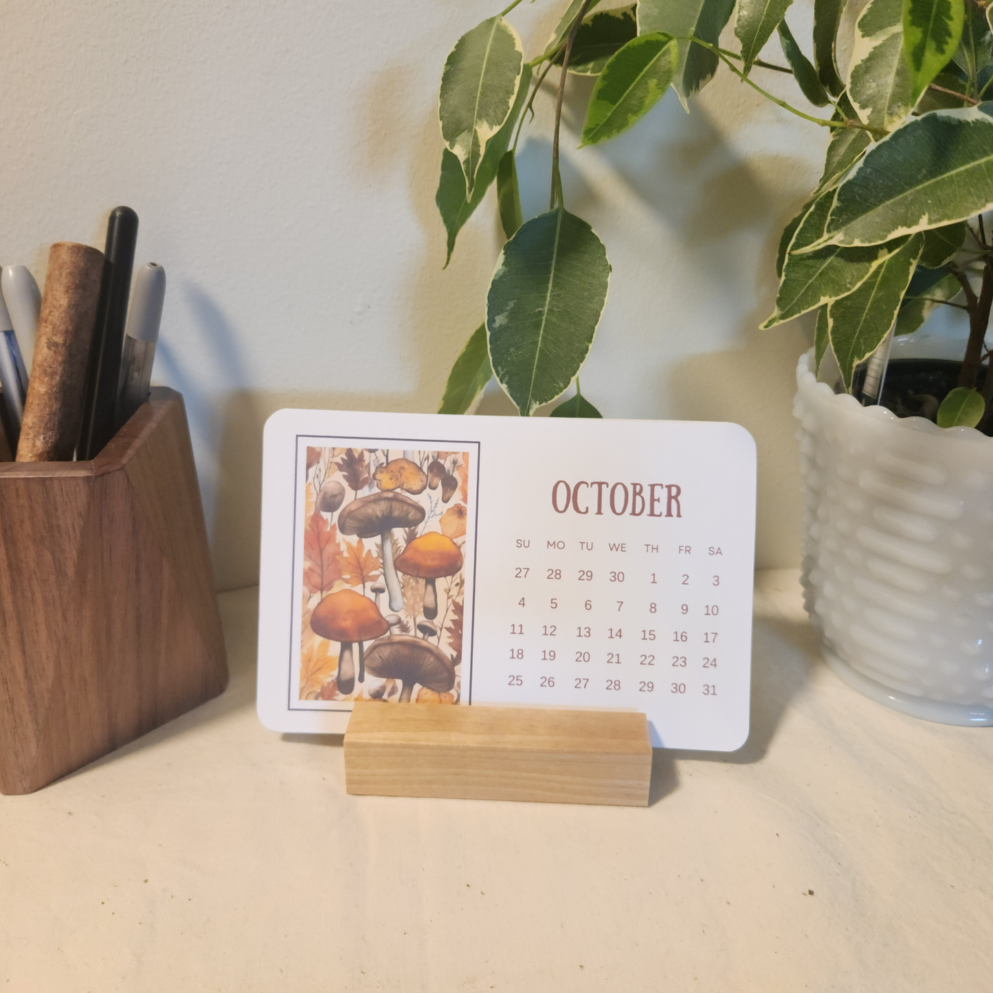 2026 Desk Calendar - Birch - Whimsical Woodlands