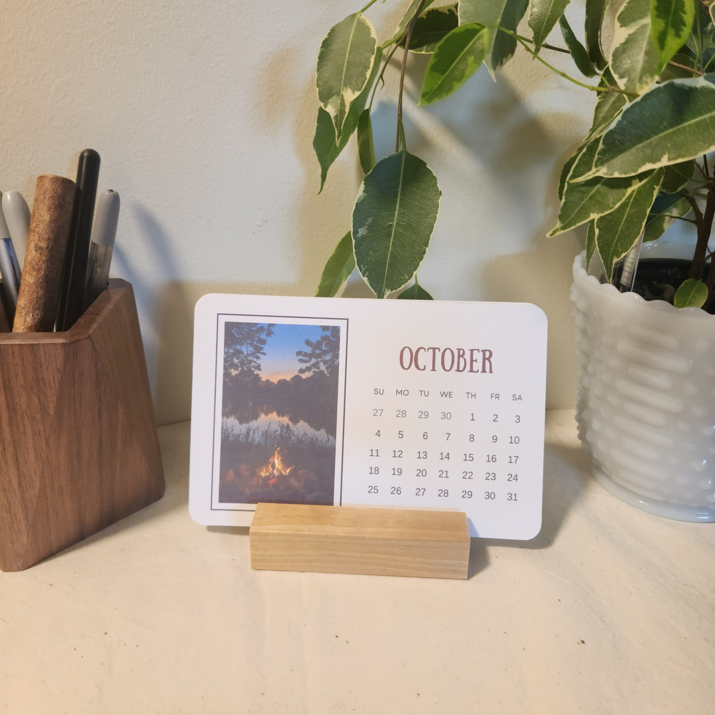 2026 Wood Stand Desk Calendar