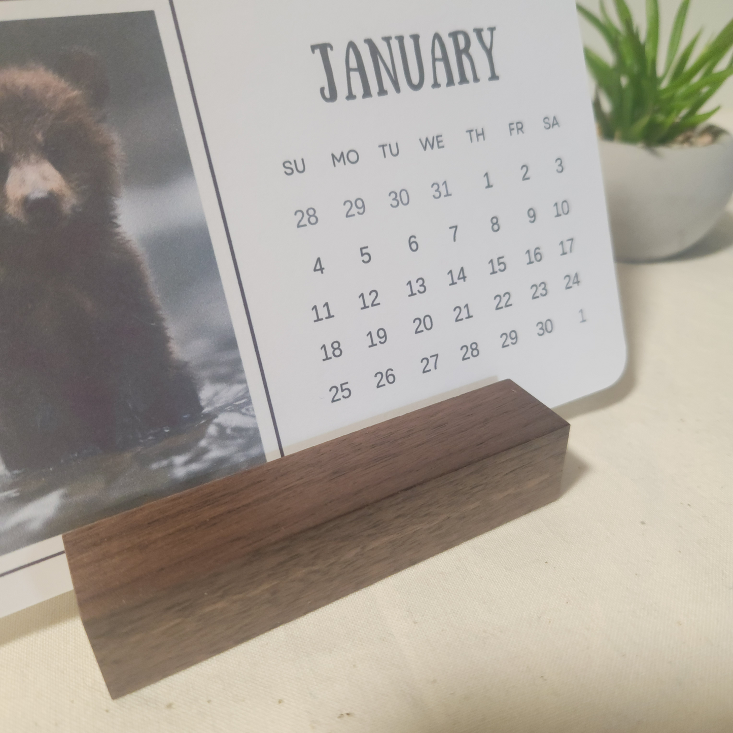 2026 Desk Calendar - Walnut - Little Joys