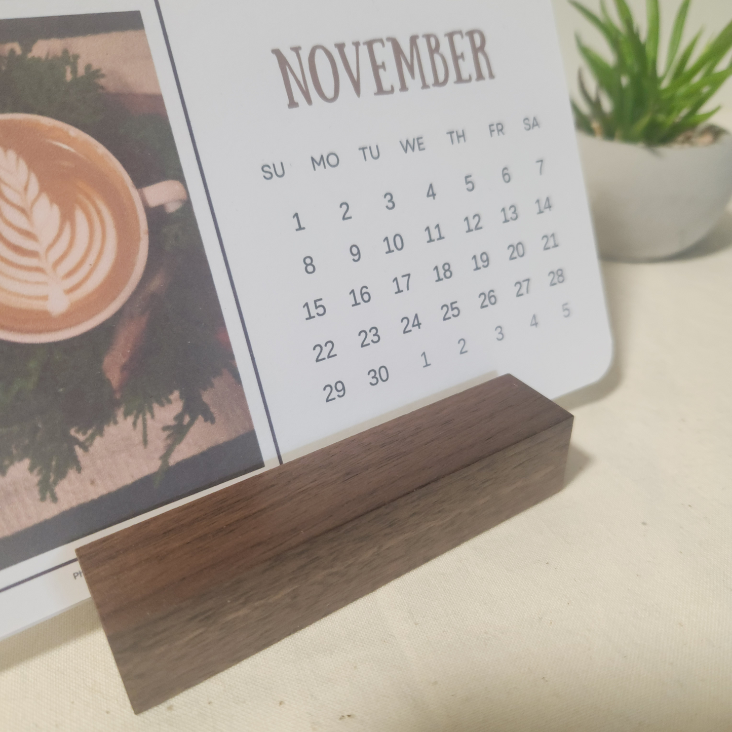 2026 Desk Calendar - Walnut - Sips of the Season