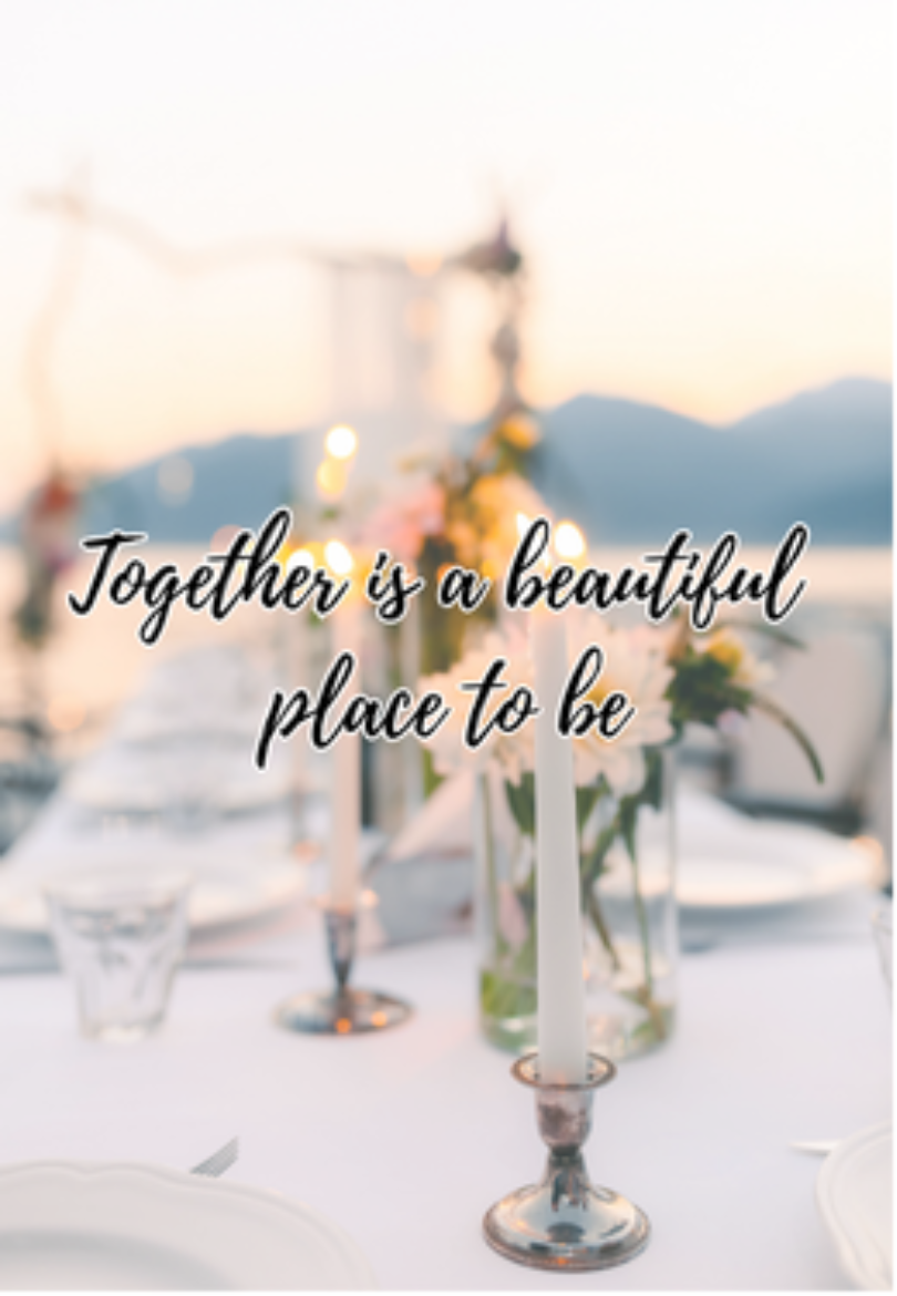 "Together is a Beautiful Place to Be: Wedding Greeting Card