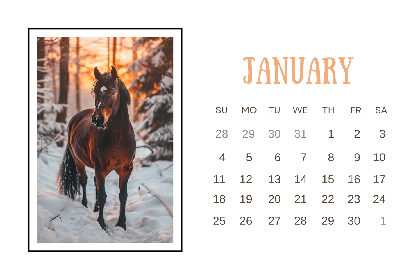 2026 Desk Calendar - Birch - Farmhouse Friends