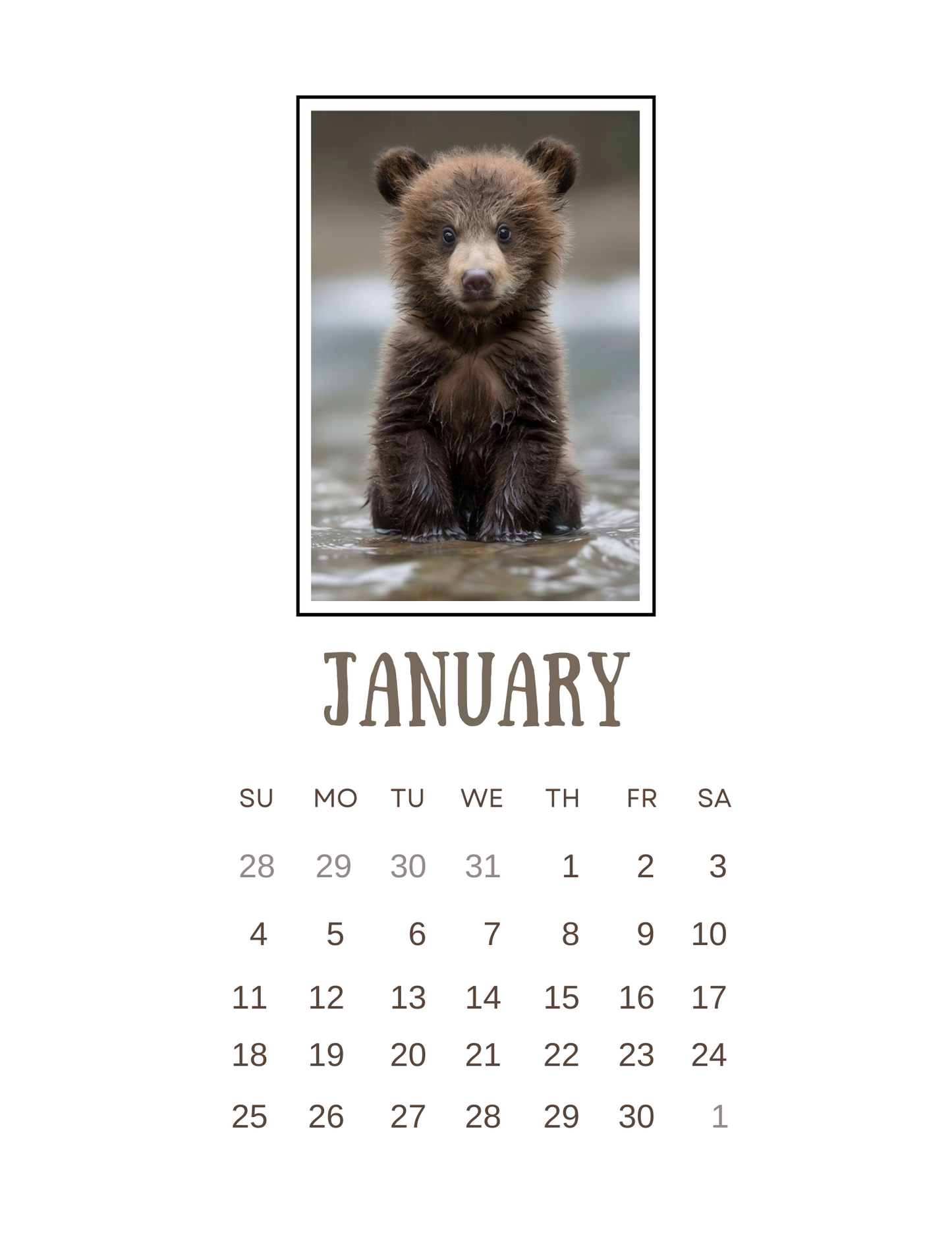 2026 Clipboard Calendar - Little Joys
