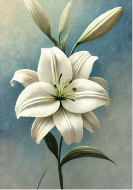 Lily Of Peace Greeting Card