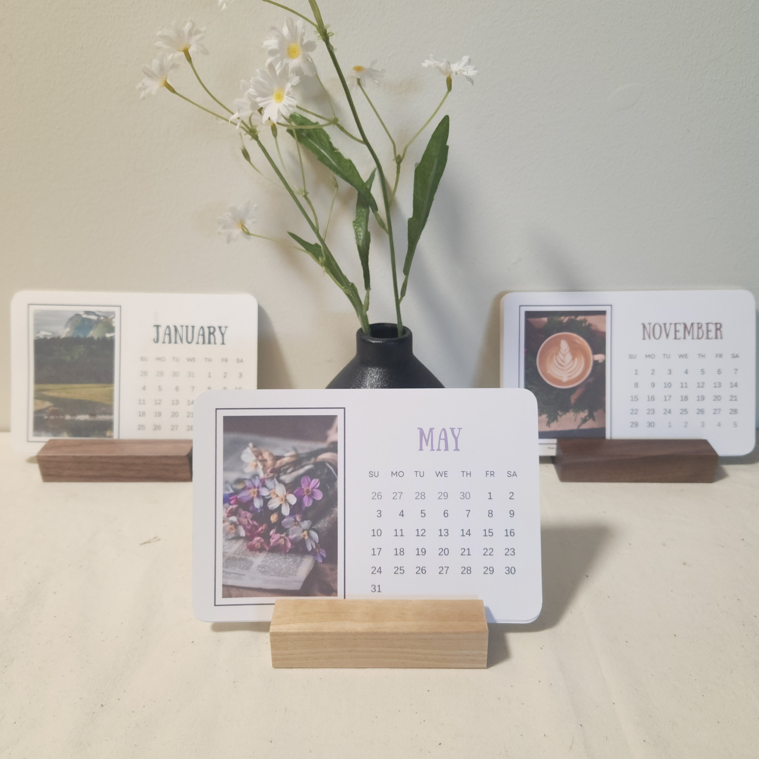 Wood Stand Desk Calendars