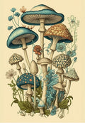 Vintage Mushrooms Greeting Card