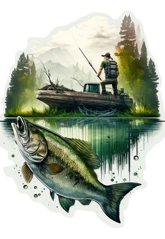 Fishing at the Lake Greeting Card