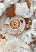 Cozy Latte Art Greeting Card