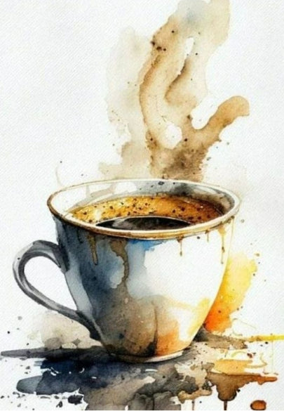 Watercolor Coffee Greeting Card