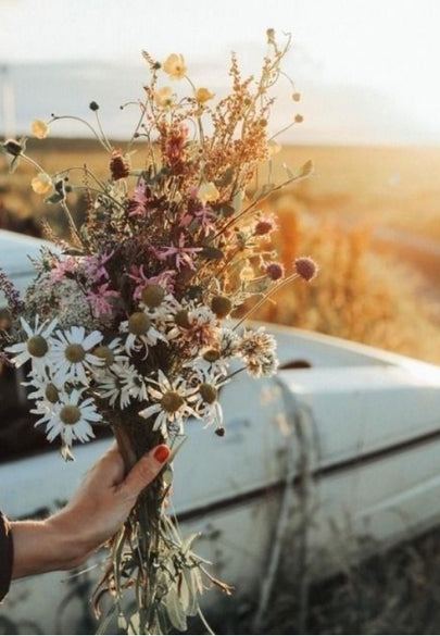 Rustic Handpicked Wildflower Boquet Greeting Card