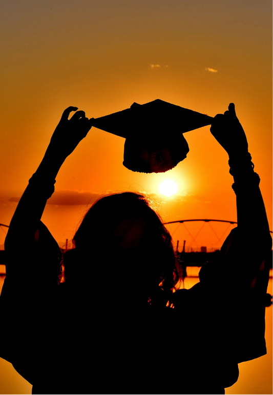 Graduation Celebration at Sunset Greeting Card