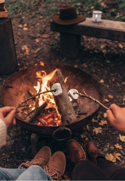 Campfire with Friends Roasting Marshmallows Greeting Card