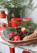 Rustic Winter Candles Greeting Card