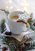 Gingerbread Cookie and Coffee Greeting Card
