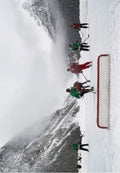 Snowy Mountain Ice Skating Greeting Card