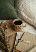 Rustic Notebook & Coffee Greeting Card