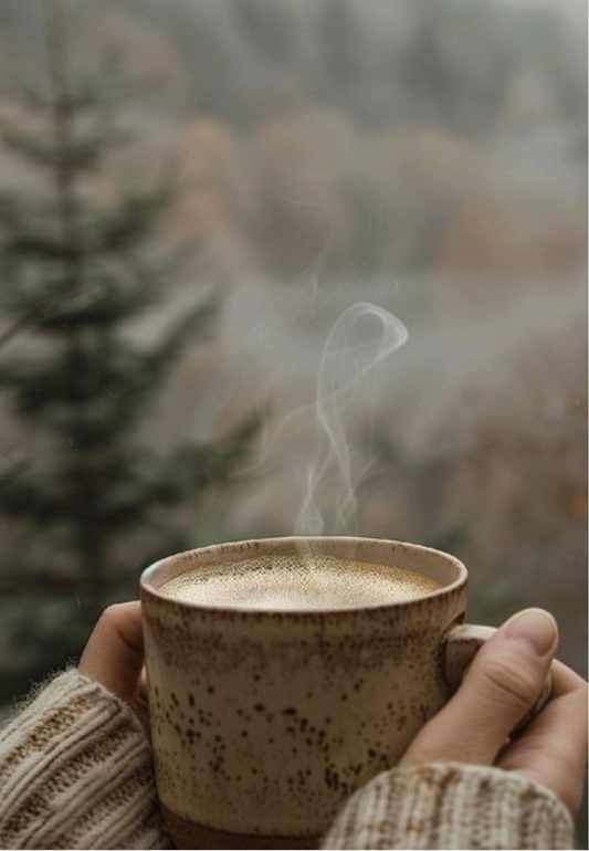 Cozy Mountain Morning Greeting Card