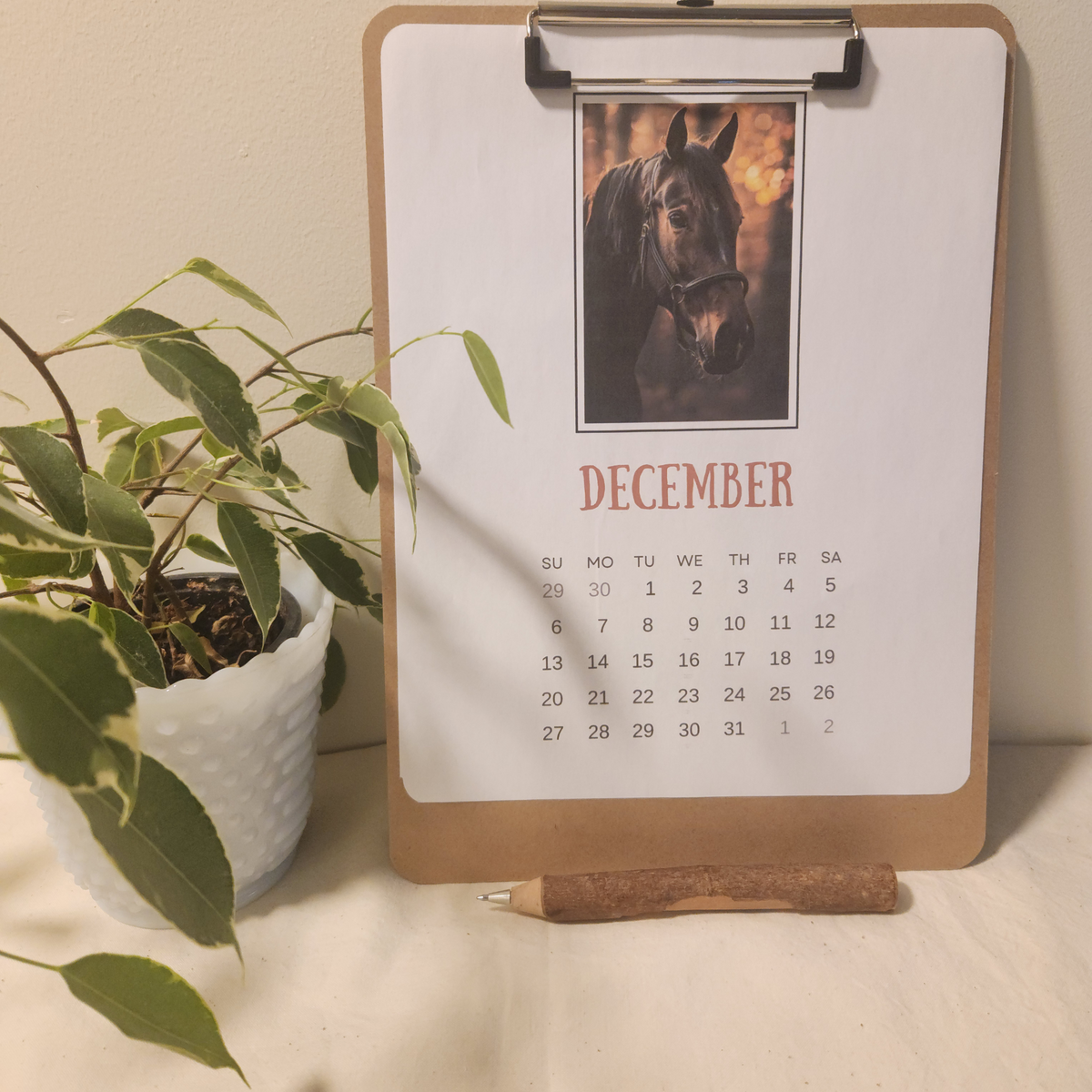 2026 Clipboard Wall Calendar