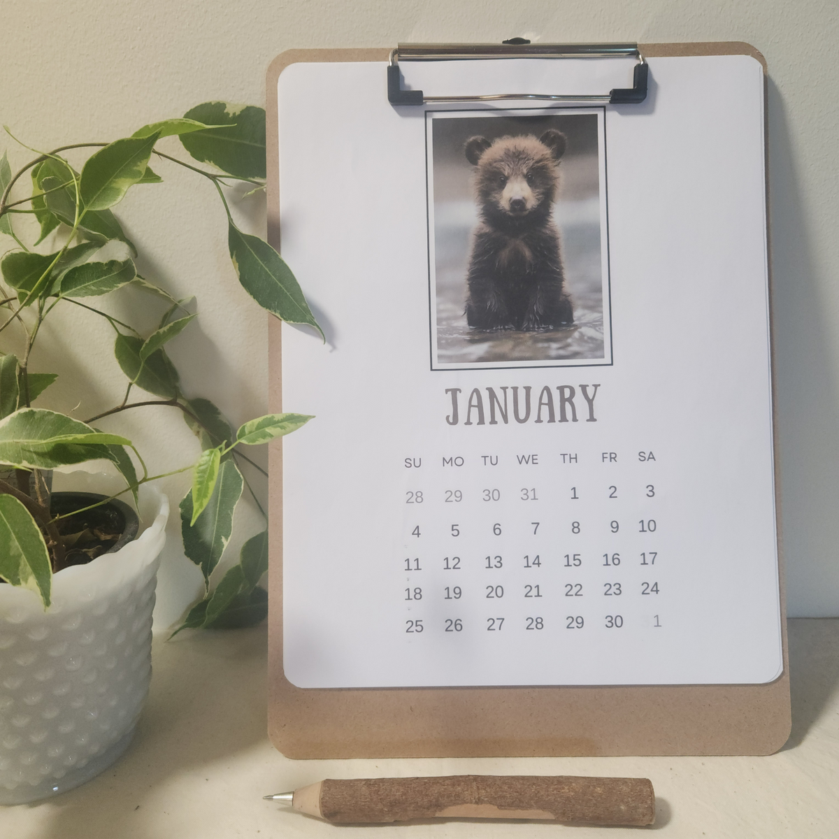 2026 Clipboard Wall Calendar