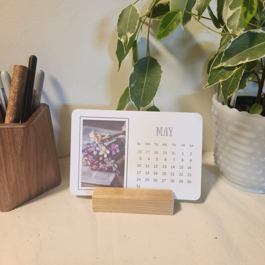 2026 Desk Calendar - Birch - Moments in Bloom