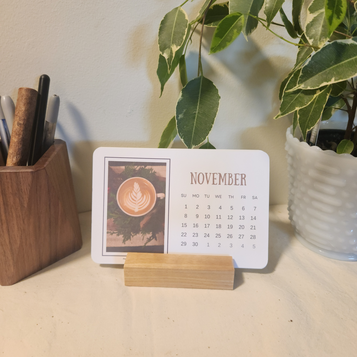 2026 Wood Stand Desk Calendar