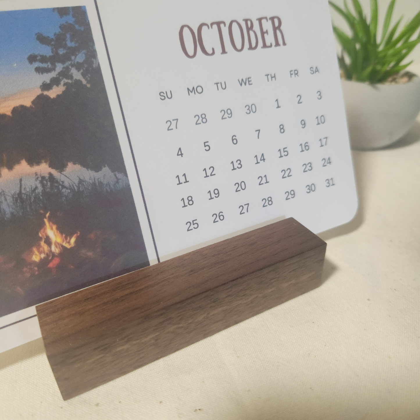 2026 Desk Calendar - Walnut - Wilderness Awaits