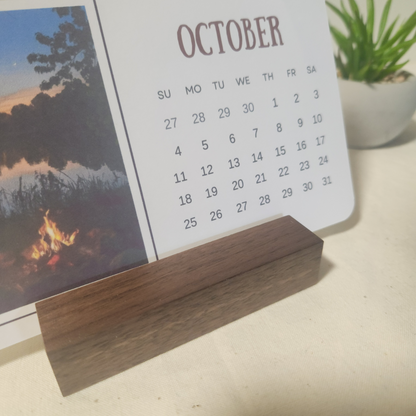 2026 Desk Calendar - Walnut - Wilderness Awaits