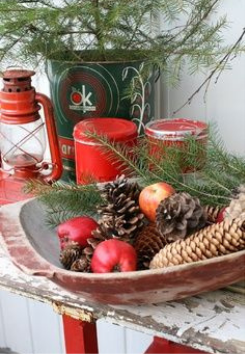 Rustic Winter Candles Greeting Card
