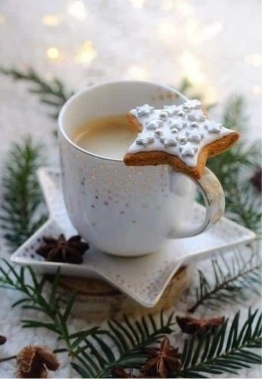 Gingerbread Cookie and Coffee Greeting Card