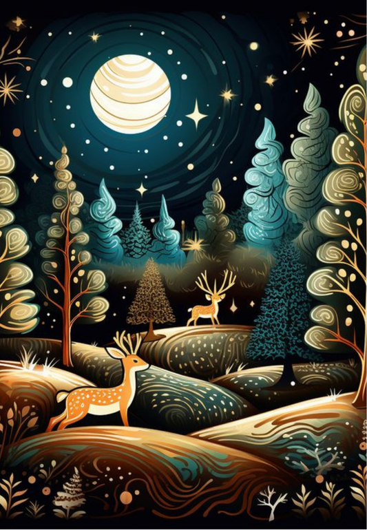 Enchanted Winter Forest Greeting Card