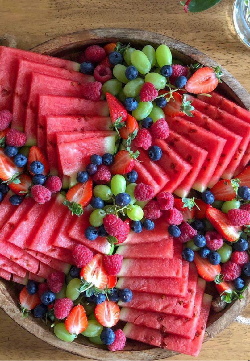 Vibrant Mixed Fruit Platter Greeting Card