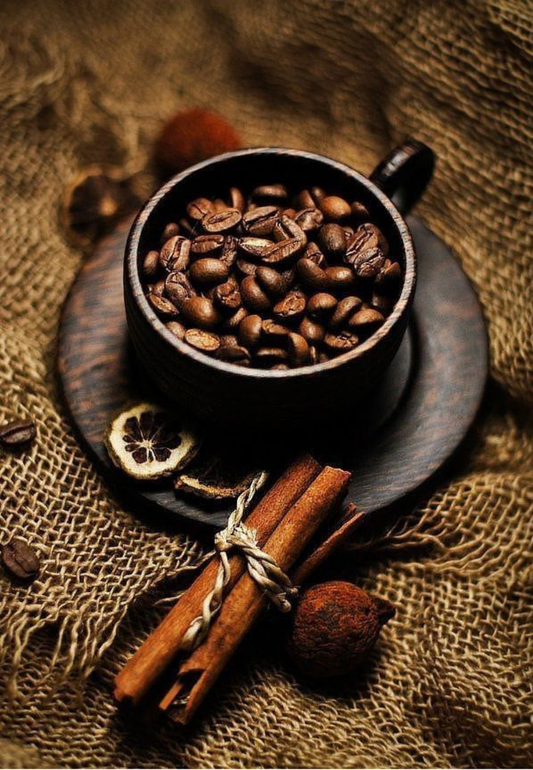 Coffee Beans In a Cup Greeting Card