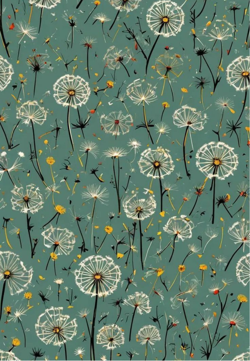 Petite Dandelion Pattern Greeting Card