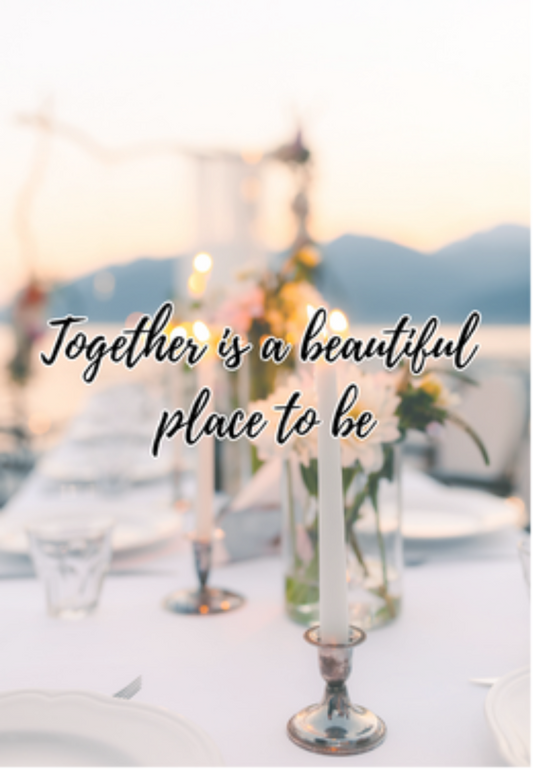 "Together is a Beautiful Place to Be: Wedding Greeting Card