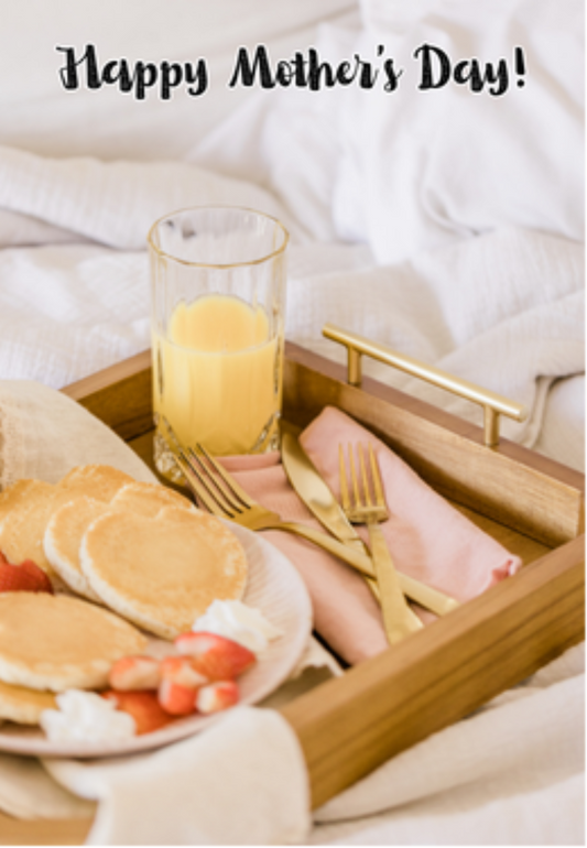 Mother's Day Breakfast Tray Greeting Card