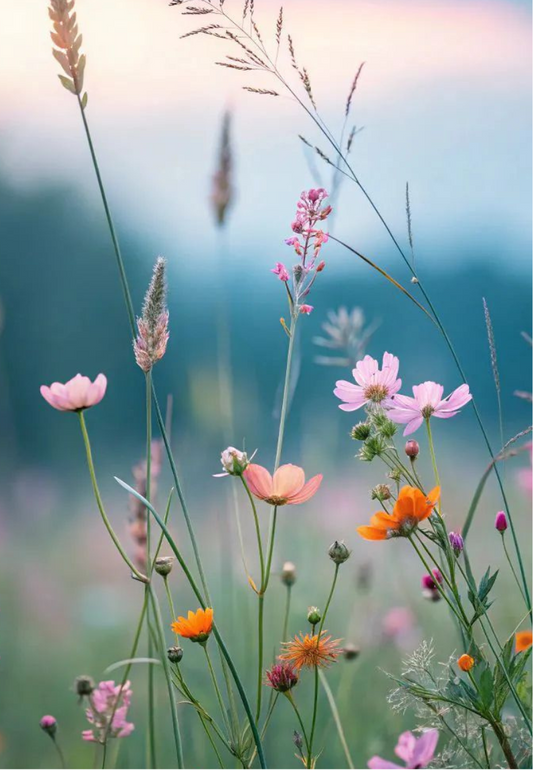 Wild Meadow Morning Greeting Card