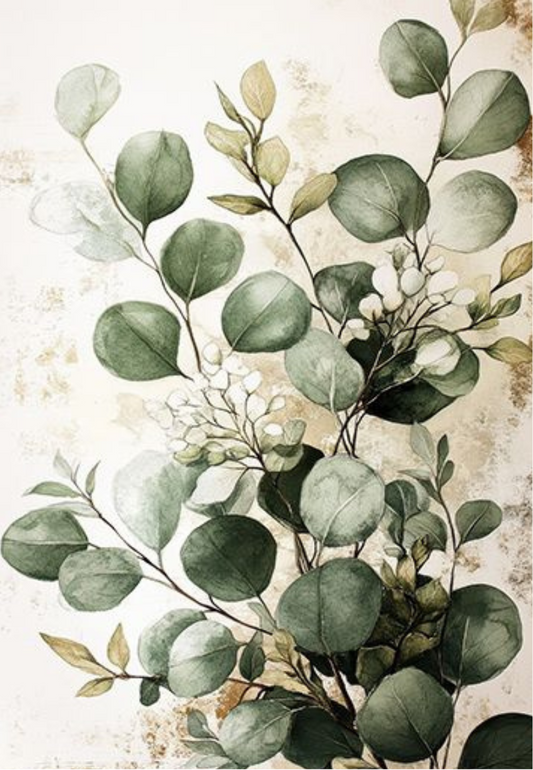 Sofe Green Eucalyptus Greeting Card
