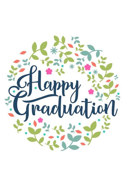 Happy Graduation Wreath Greeting Card