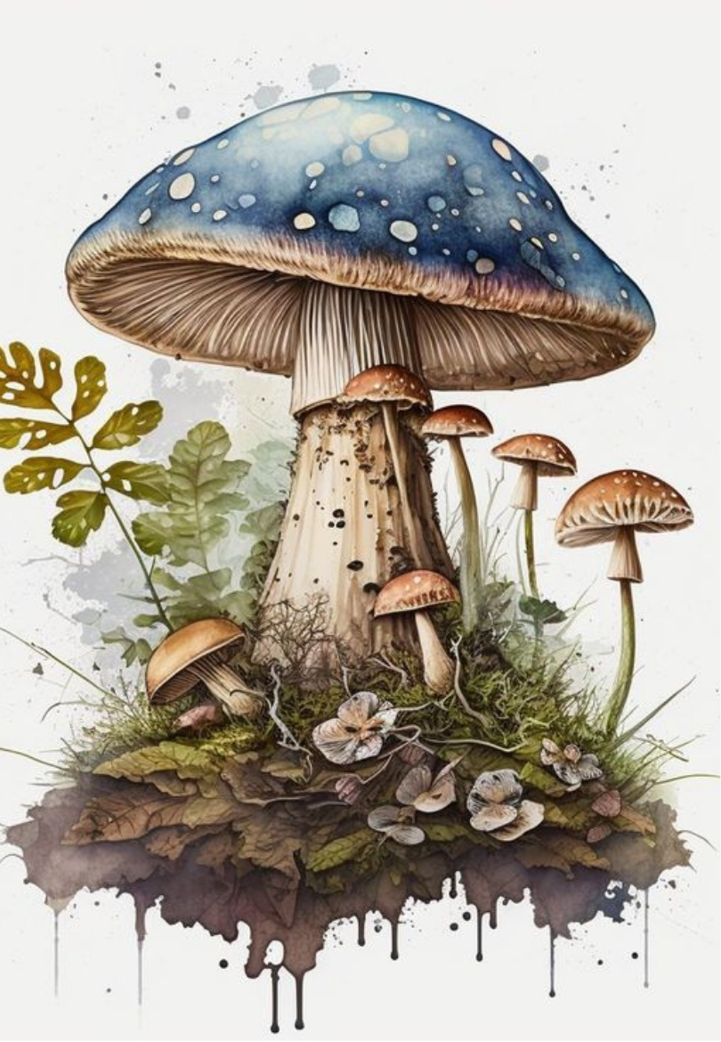 Dreamy Mushroom Forest Greeting Card