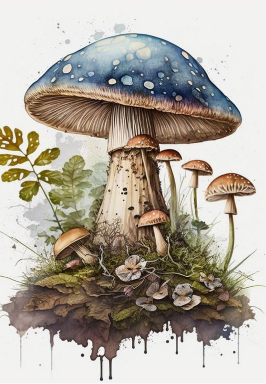 Dreamy Mushroom Forest Greeting Card