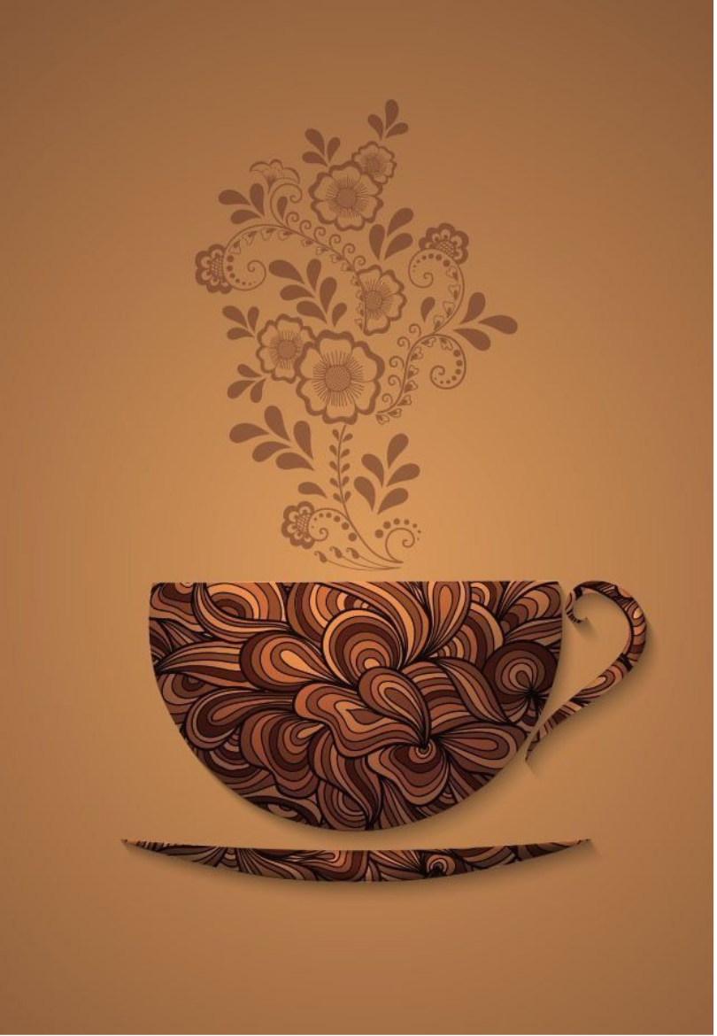 Brown Coffee Greeting Card