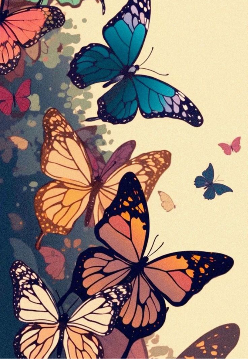 Colorful Butterflies Greeting Card