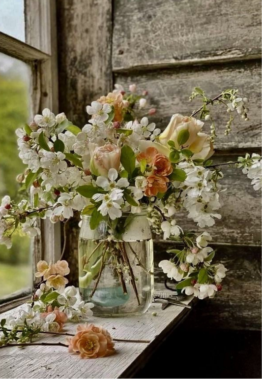 Rustic Blooms Greeting Card