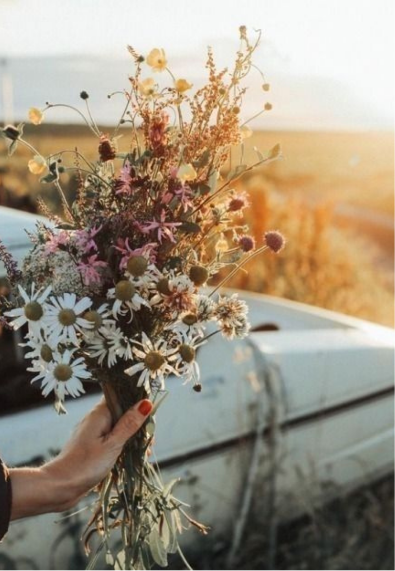 Rustic Handpicked Wildflower Boquet Greeting Card