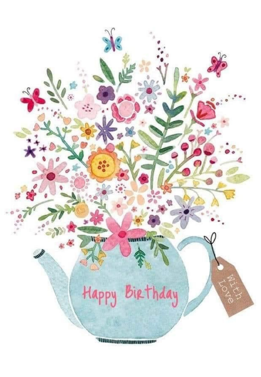 "Happy Birthday" Florals Greeting Card