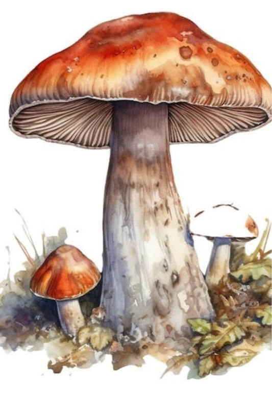 Giant Wild Mushroom Greeting Card