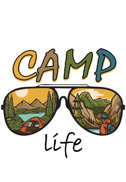 "Camp Life" Sunglasses Greeting Card